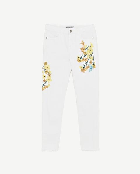 Jeans Bordado Floral