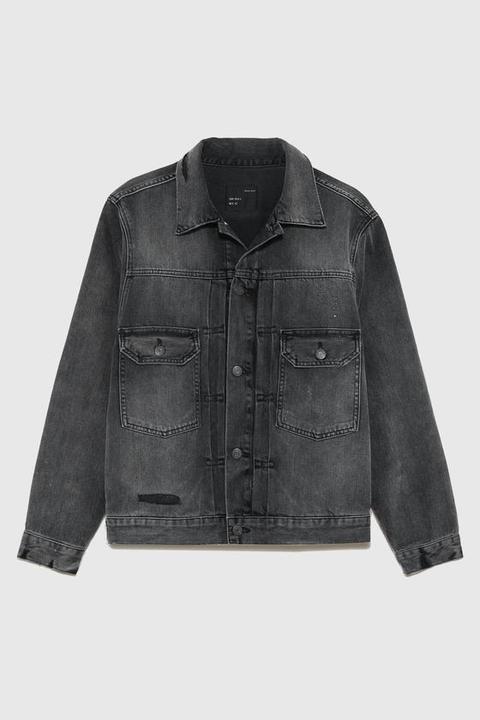 Jeansjacke Mit Zierfalten