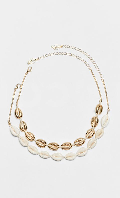2er-set Str Choker Mit Muscheln Gelb