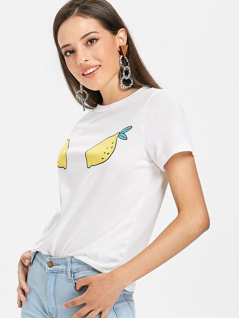 T-shirt Con Grafica Di Limone