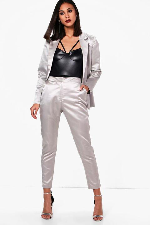 Metallic Suit Tapered Trouser