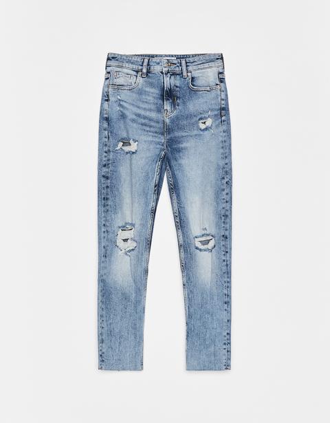 Jeans Straight Mid Waist