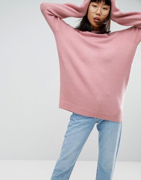 Asos - Maglione Girocollo Oversize - Rosa