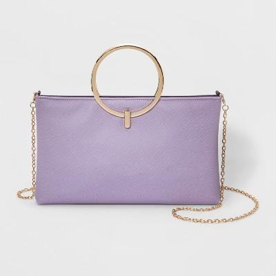 Estee & Lilly Ring Handle Clutch - Lilac