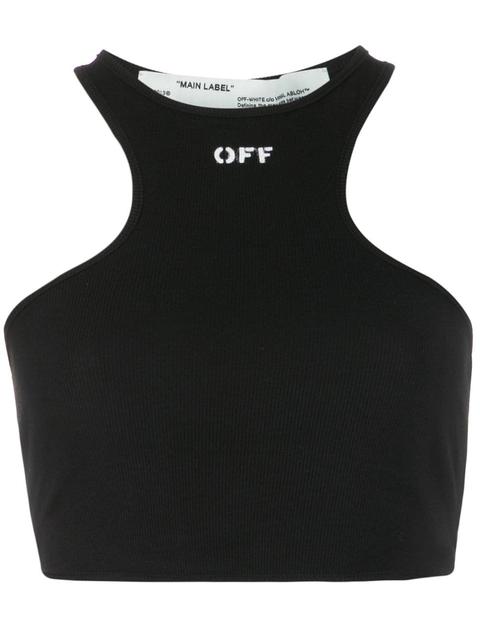 Off-white Top Crop Rowing - Noir