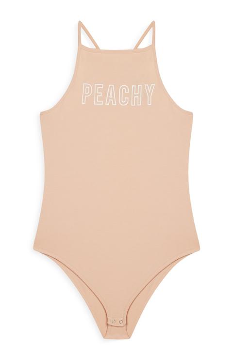 Body Color Carne Con Scritta Peachy