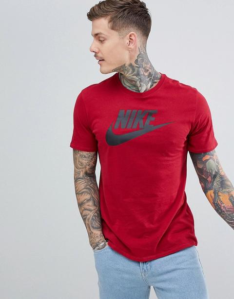 Nike - Futura 696707-618 - T-shirt Rossa Con Logo - Rosso