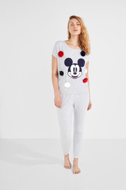 Pijama Pompones Mickey Mouse