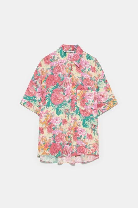 Blusa Camisera Estampada