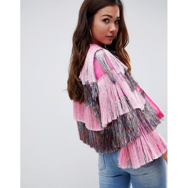 Metallic deals tassel jacket