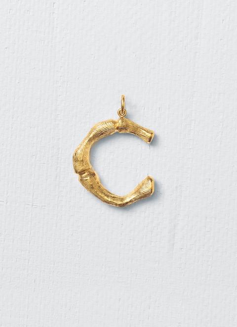 Alphabet C Pendant In Brass