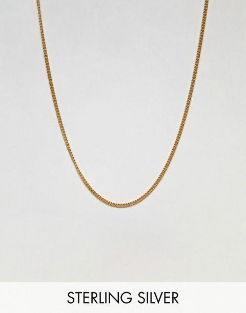 Asos Design - Collana Corta In Argento Sterling Placcata Oro - Oro