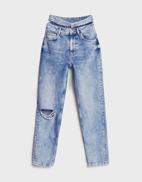 Jeans Mom Doble Cintura