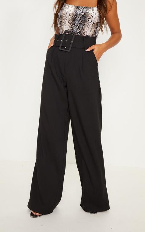 High Waisted Belted Wide Leg Trouser 