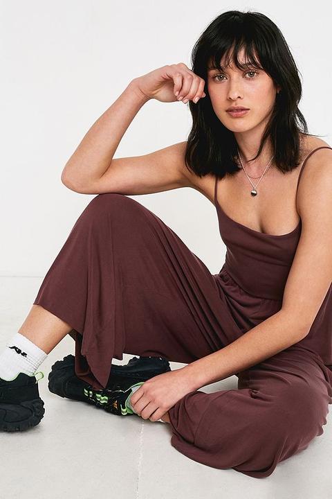 Urban Outfitters - Overall Molly" Aus Cupro In Burgunderrot - Damen 34