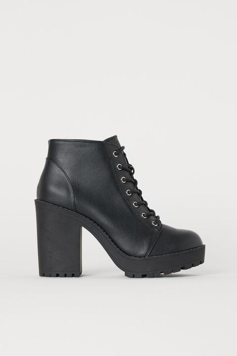 H & M - Stivaletti Con Plateau - Nero