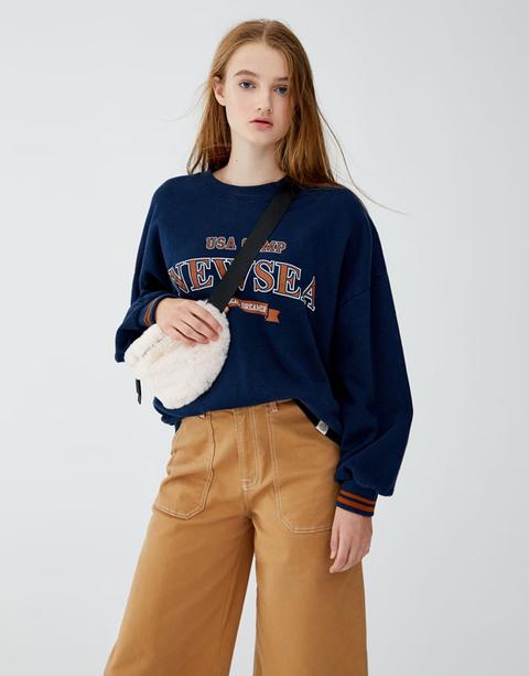 Varsity Slogan Sweatshirt