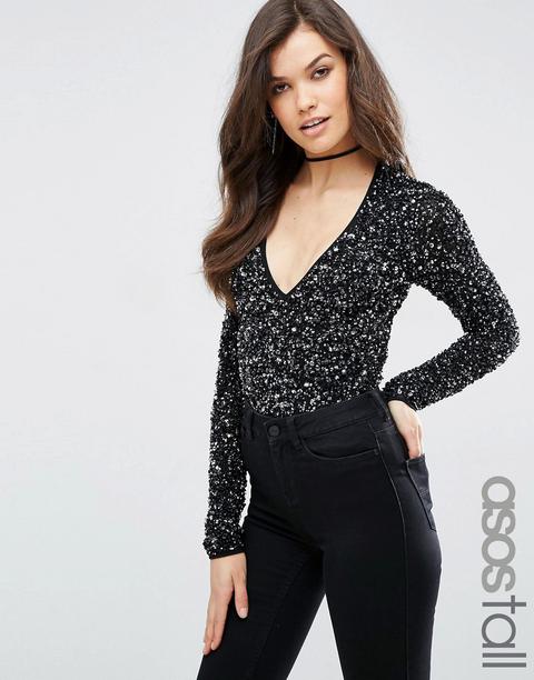 Body Con Adornos Dispersos De Asos Tall