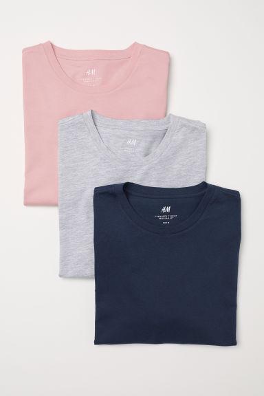 H & M - T-shirt Regular Fit, 3 Pz - Rosa