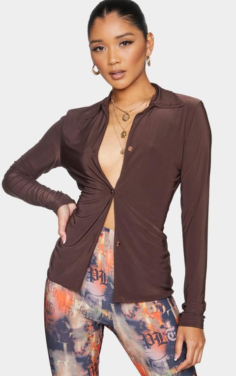 Chocolate Slinky Long Sleeve Shirt