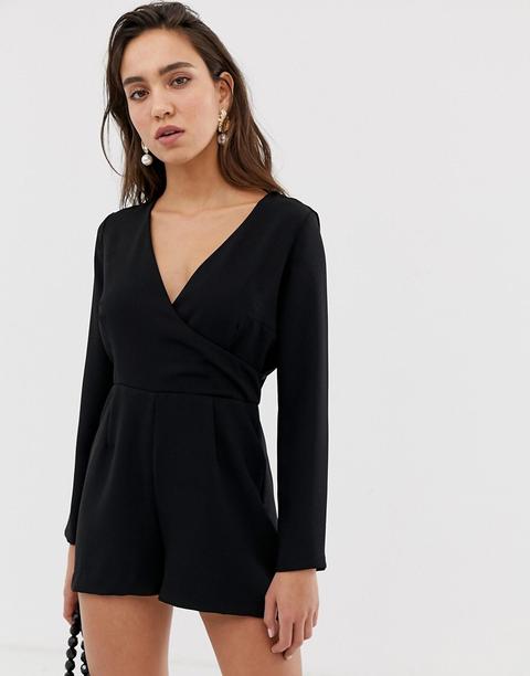 Mono Corto Negro Cruzado De River Island