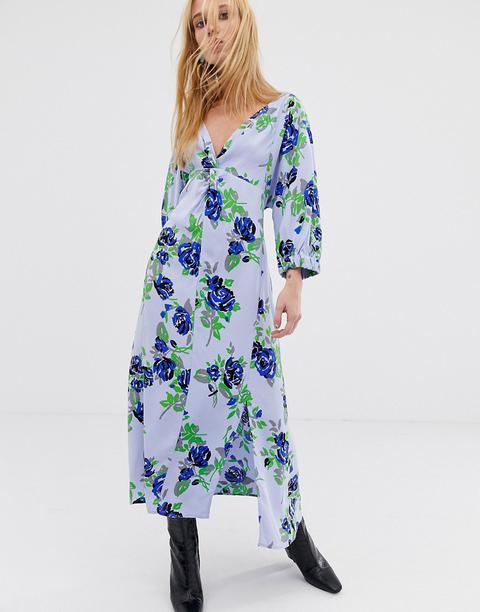 asos blue and white floral dress