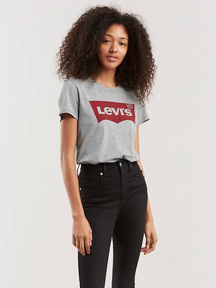 levis logo t shirt women's