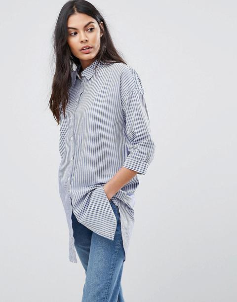 Jdy - Bless - Camicia Lunga Oversize - Blu