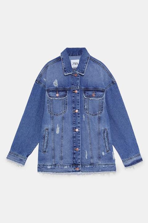 Cazadora Denim Oversize Rotos