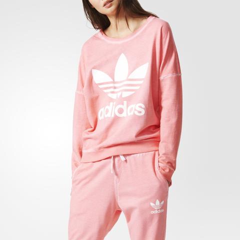 Sudadera Premium Essentials Washed - Rosa Adidas | Adidas España