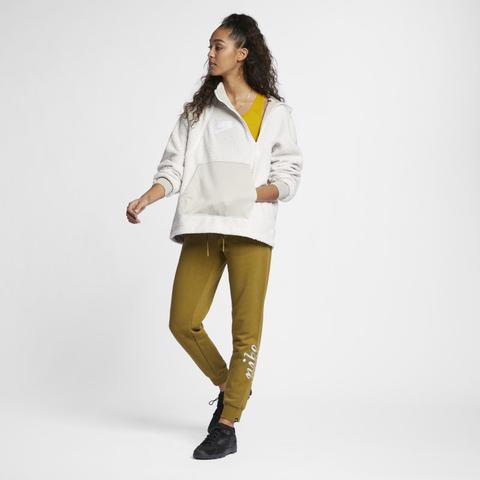 Felpa Pullover In Sherpa Con Cappuccio Nike Sportswear Nsw - Donna - Cream