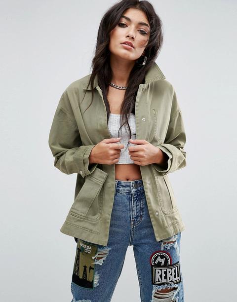 Asos - Giacca Effetto Slavato - Verde