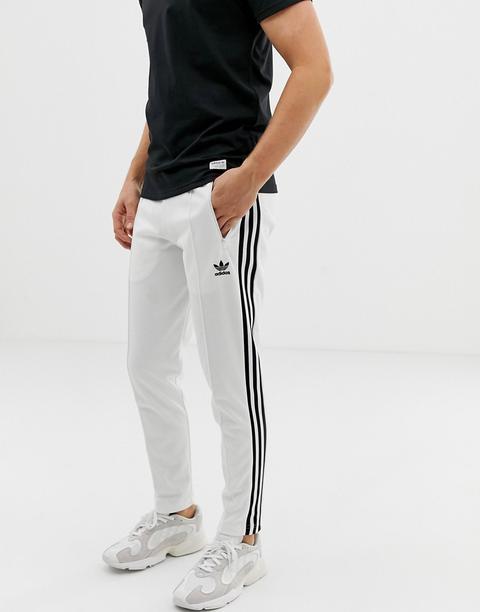 adidas originals beckenbauer joggers 3 stripes white