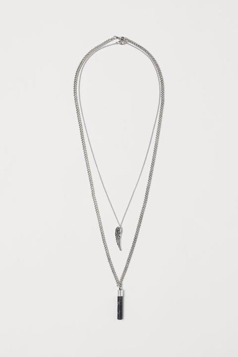 H & M - Collane, 2 Pz - Argento