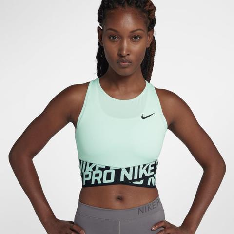 Nike Pro Cropped Camiseta De Tirantes De Entrenamiento - Mujer - Verde