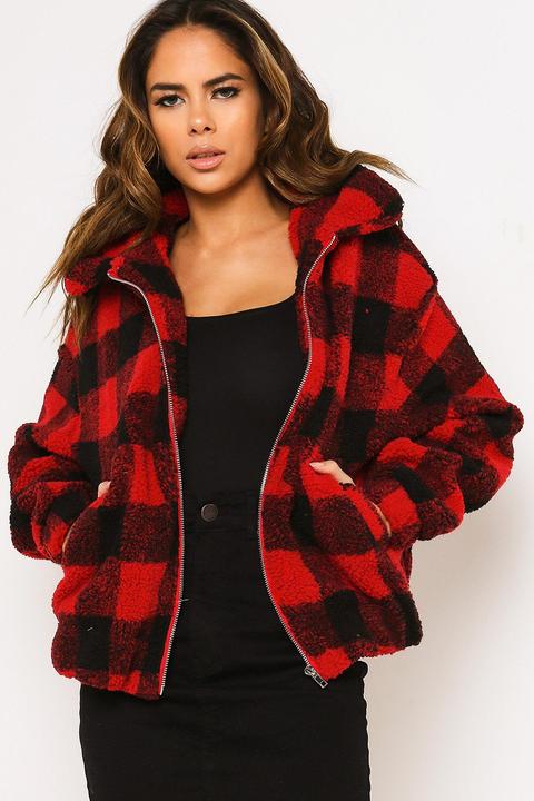 red teddy jacket