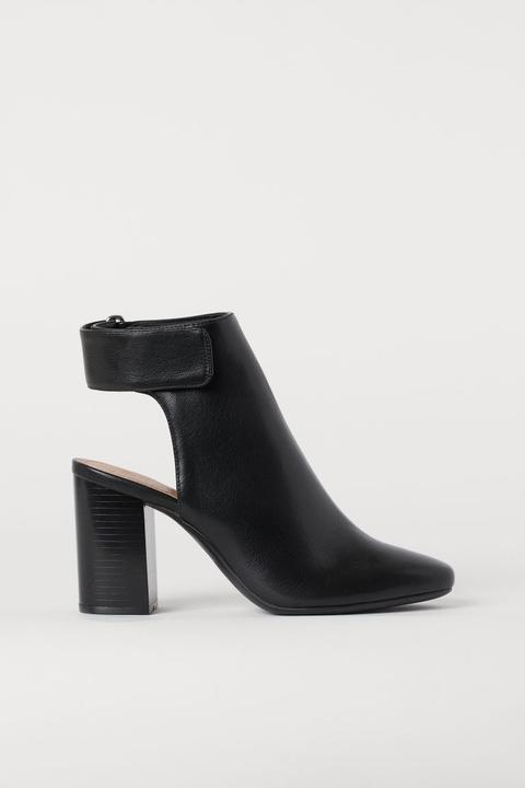H & M - Stivaletti Con Tallone Aperto - Nero