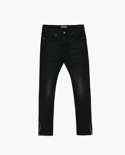 Pantalón Denim Cremalleras