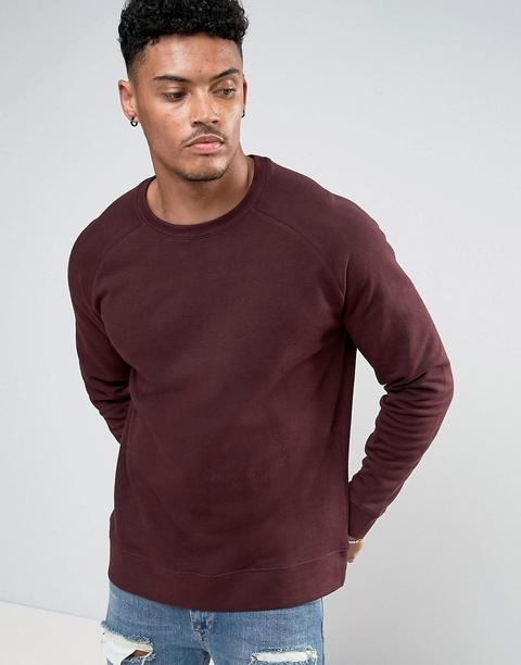 Asos - Felpa Bordeaux - Rosso