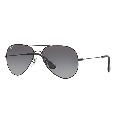 Ray Ban Rb3558 Unisex Sunglasses Lenti: Grigio Polarizzate, Montatura: Nero - Rb3558 002/t3 58-14