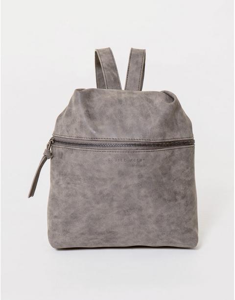 Mini Mochila Envejecida Gris Oscuro