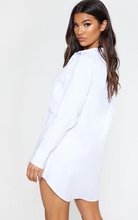 white smock shirt dress