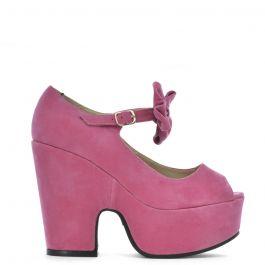 Maddie - Scarpa Rosa Platform Con Fiocco