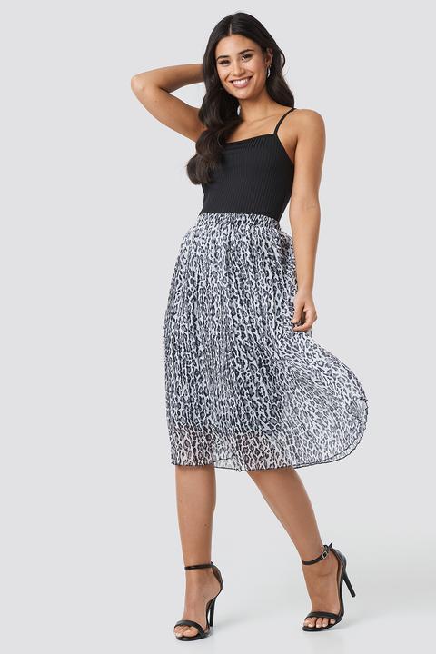 Midi Pleated Skirt Mehrfarbig