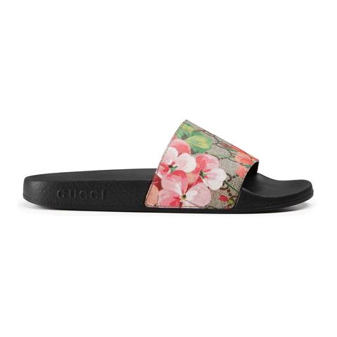 Gg Blooms Supreme Floral Slide Sandal