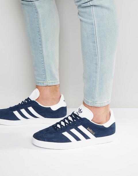 Adidas Originals Gazelle Trainers In Navy Bb5478