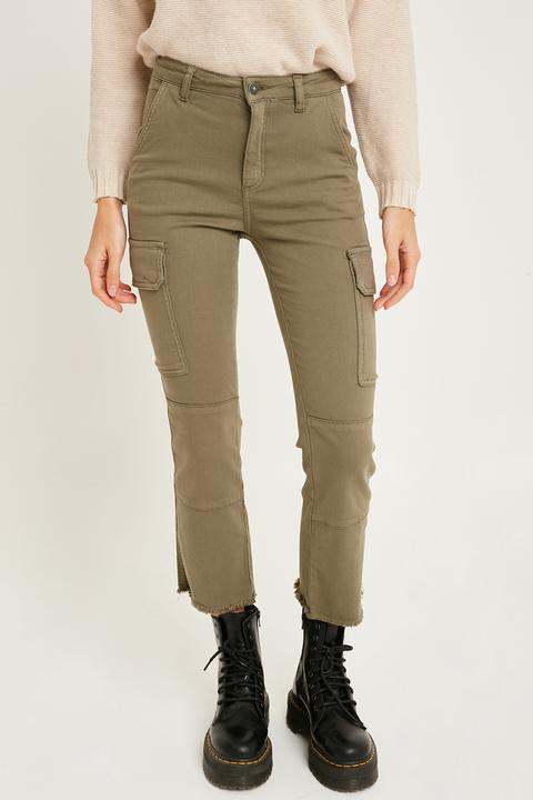 Pantalones Combat Crop Flare From Subdued On 21 Buttons