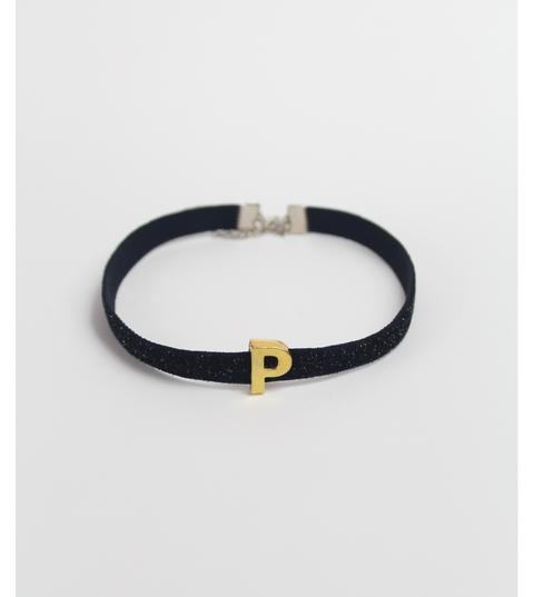 Choker Personalizable • Lurex Negro