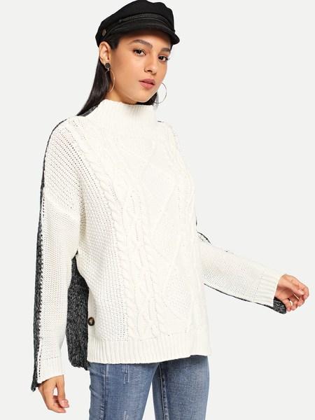 Maglione Con Dettaglio Di Bottone