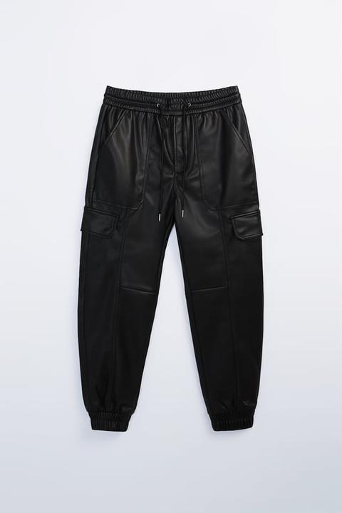 PANTALÓN CARGO EFECTO PIEL - Lady Coqueta